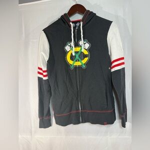 Chicago Blackhawks NHL Hoodie Majestic FanFashion Zip‎ Up Medium vintage